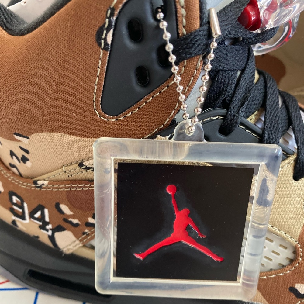 🥺2015 Jordan 5 Retro Supreme Desert Camo Men’s 10 - Picture 6 of 16